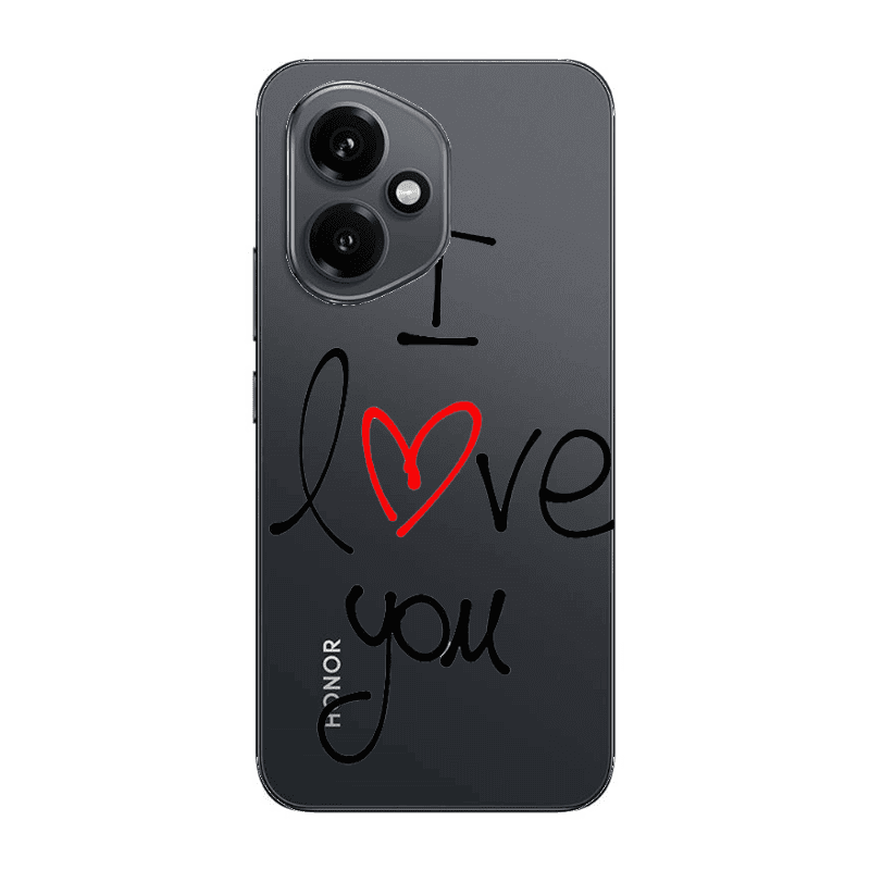 Honor Magic 400 i love you Transparent Silicone TPU Θήκη
